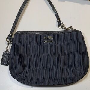 Coach Textured Black Wristlet